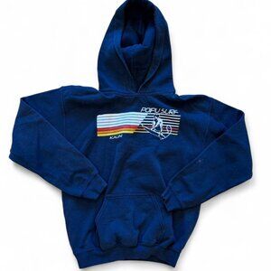 Blue vintage 90s Pop Surf hoodie